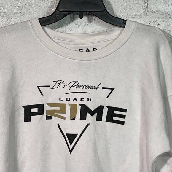 Coach Prime time, Deon Sanders, CU buffs sweatshirt woman's white Medium - Picture 4 of 6